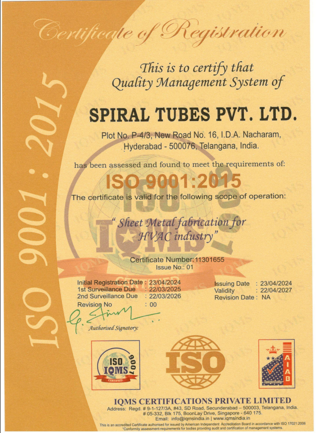 ISO Certificate